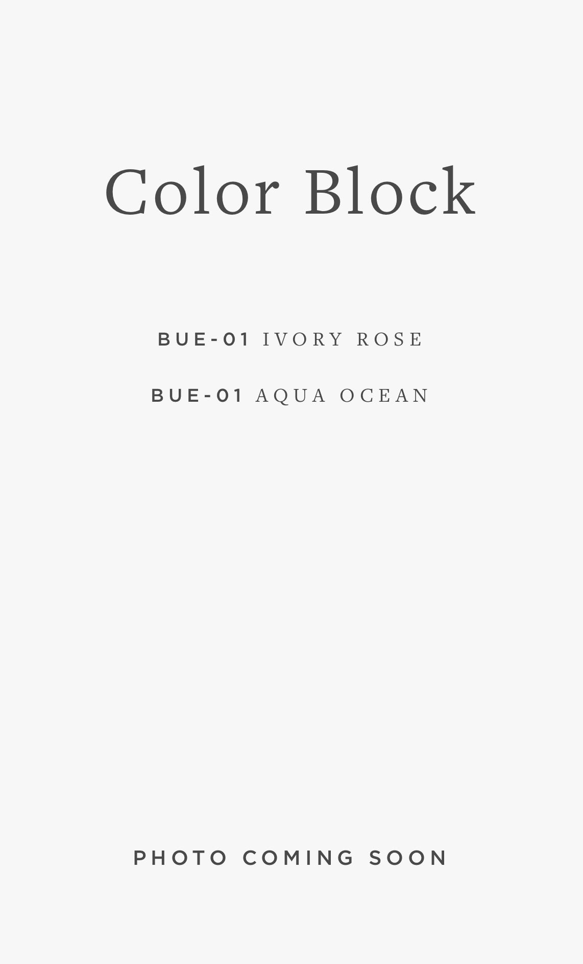 BUE-01 COLOR BLOCK / 01