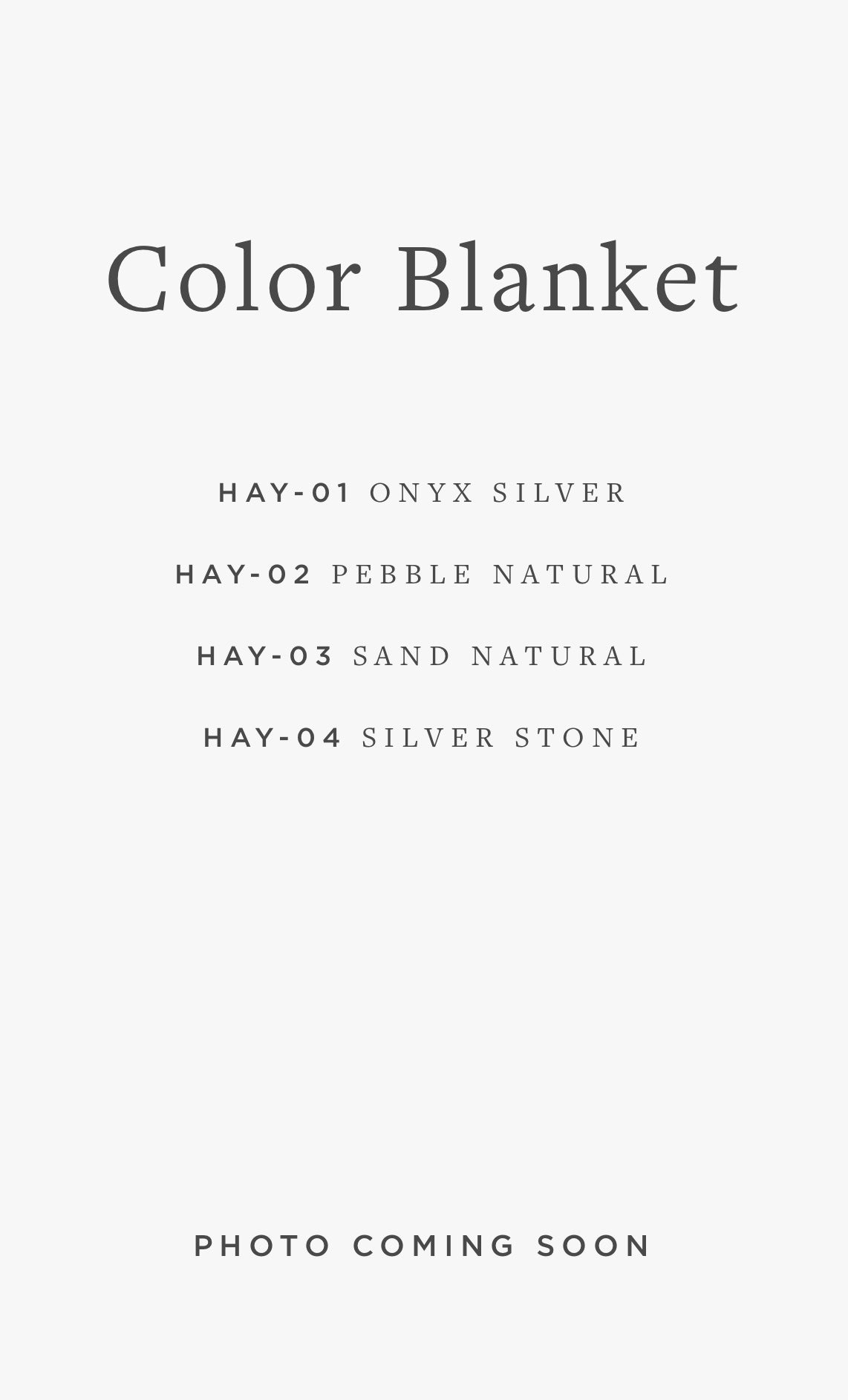 HAY-05 MH COLOR BLANKET