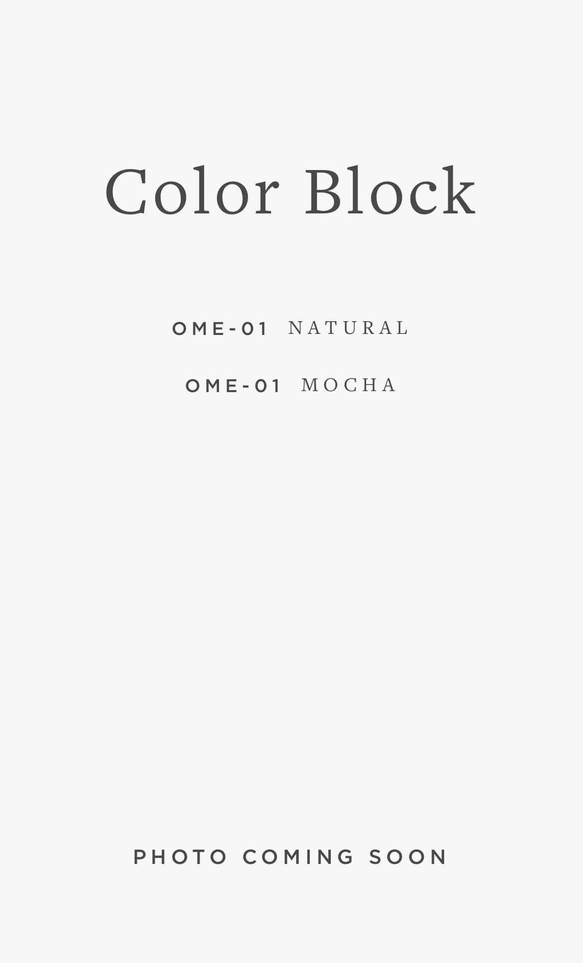 OME-01 COLOR BLOCK / 02