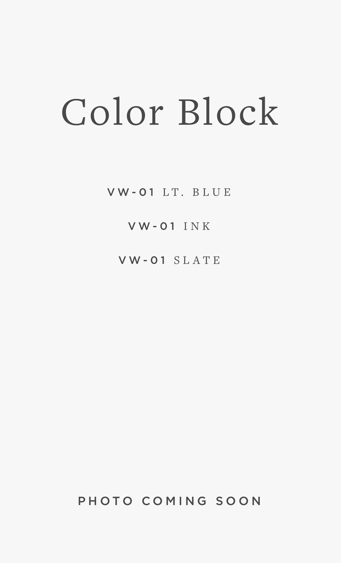 VW-01 ED COLOR BLOCK / 01