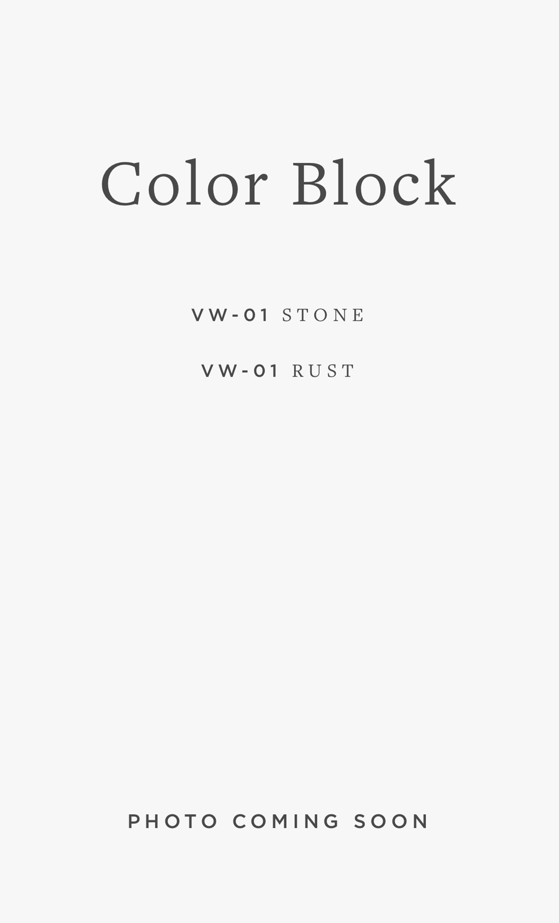 VW-01 ED COLOR BLOCK / 02